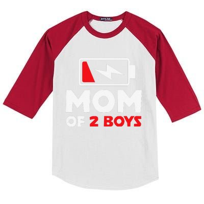 Womens Mom Of Two Mother Of Two Mom Of 2 Twin Mother Kids Colorblock Raglan Jersey