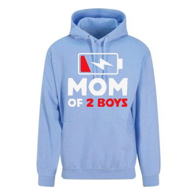 Womens Mom Of Two Mother Of Two Mom Of 2 Twin Mother Unisex Surf Hoodie