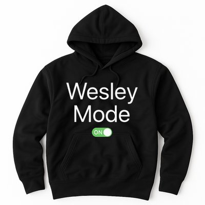 Wesley Mode On First Name Smartphone Design Novelty Hoodie