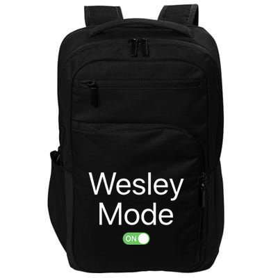 Wesley Mode On First Name Smartphone Design Novelty Impact Tech Backpack
