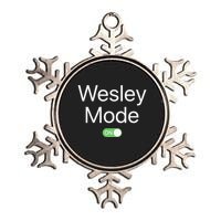 Wesley Mode On First Name Smartphone Design Novelty Metallic Star Ornament