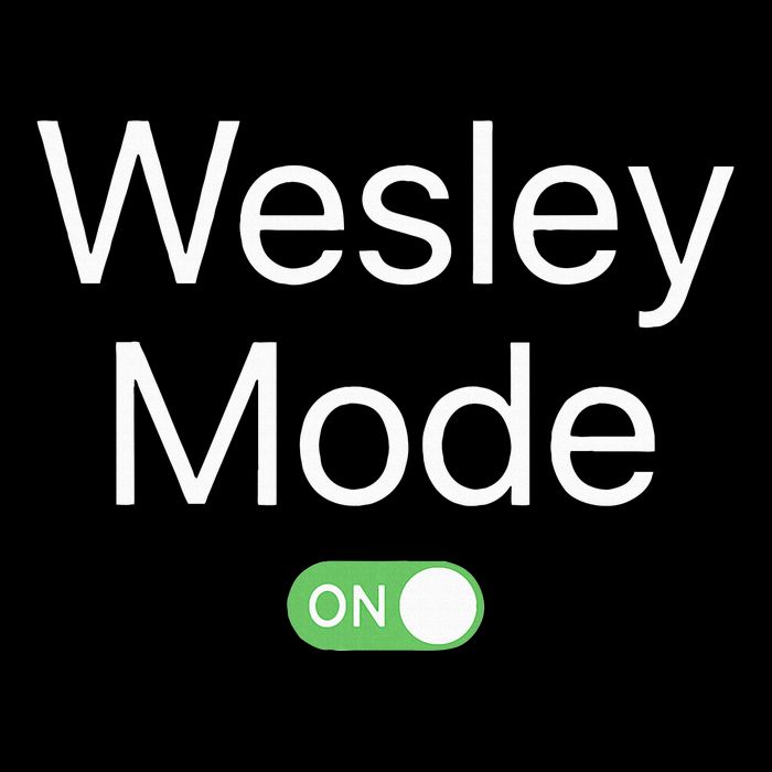 Wesley Mode On First Name Smartphone Design Novelty Metallic Star Ornament