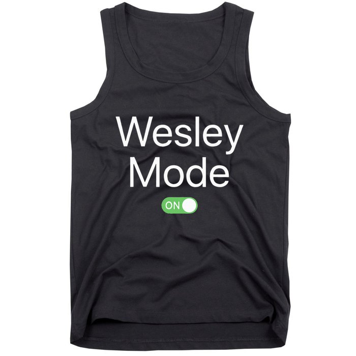 Wesley Mode On First Name Smartphone Design Novelty Tank Top