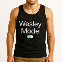 Wesley Mode On First Name Smartphone Design Novelty Tank Top