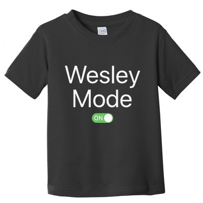 Wesley Mode On First Name Smartphone Design Novelty Toddler T-Shirt