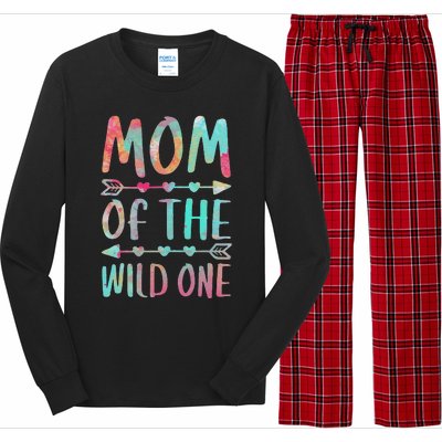 Womens Mom Of The Wild One Mother's Day Long Sleeve Pajama Set