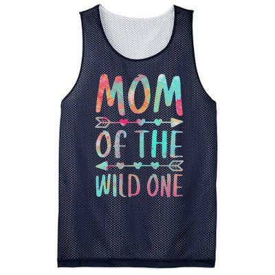 Womens Mom Of The Wild One Mother's Day Mesh Reversible Basketball Jersey Tank