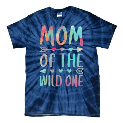 Womens Mom Of The Wild One Mother's Day Tie-Dye T-Shirt