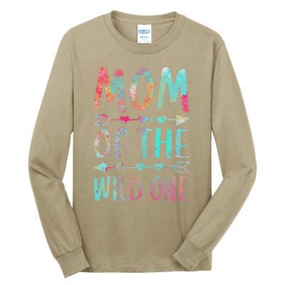 Womens Mom Of The Wild One Mother's Day Tall Long Sleeve T-Shirt