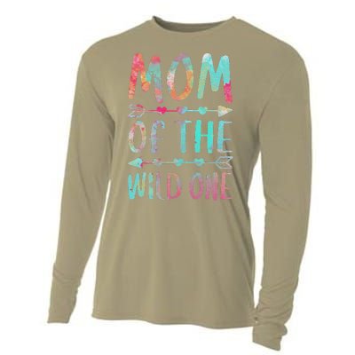 Womens Mom Of The Wild One Mother's Day Cooling Performance Long Sleeve Crew