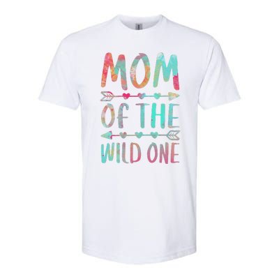 Womens Mom Of The Wild One Mother's Day Softstyle CVC T-Shirt