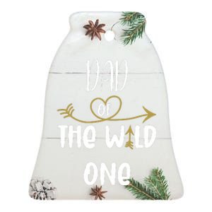 Womens Mom Of The Wild One 1st Birthday First Thing Mommy Ceramic Bell Ornament