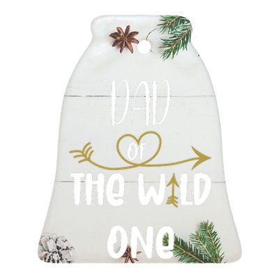 Womens Mom Of The Wild One 1st Birthday First Thing Mommy Ceramic Bell Ornament