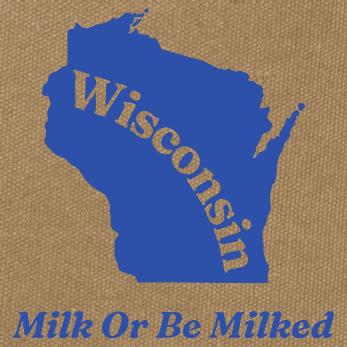 Wisconsin Milk Or Be Milked Cotton Canvas Backpack