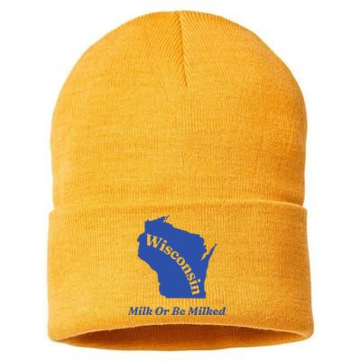 Wisconsin Milk Or Be Milked Sustainable Knit Beanie