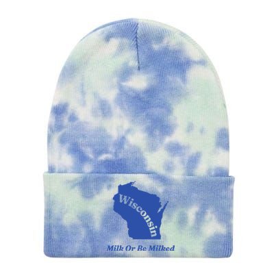 Wisconsin Milk Or Be Milked Tie Dye 12in Knit Beanie