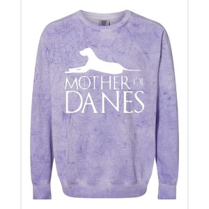 Womens Mother Of Danes Funny Funny Great Dane Colorblast Crewneck Sweatshirt