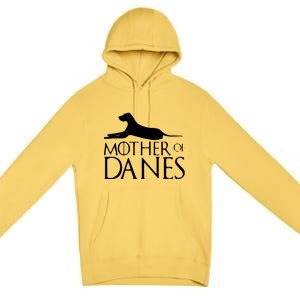 Womens Mother Of Danes Funny Funny Great Dane Premium Pullover Hoodie