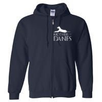 Womens Mother Of Danes Funny Funny Great Dane Full Zip Hoodie