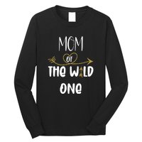 Womens Mom Of The Wild One 1st Birthday First Thing Mommy Long Sleeve Shirt