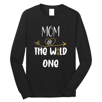 Womens Mom Of The Wild One 1st Birthday First Thing Mommy Long Sleeve Shirt