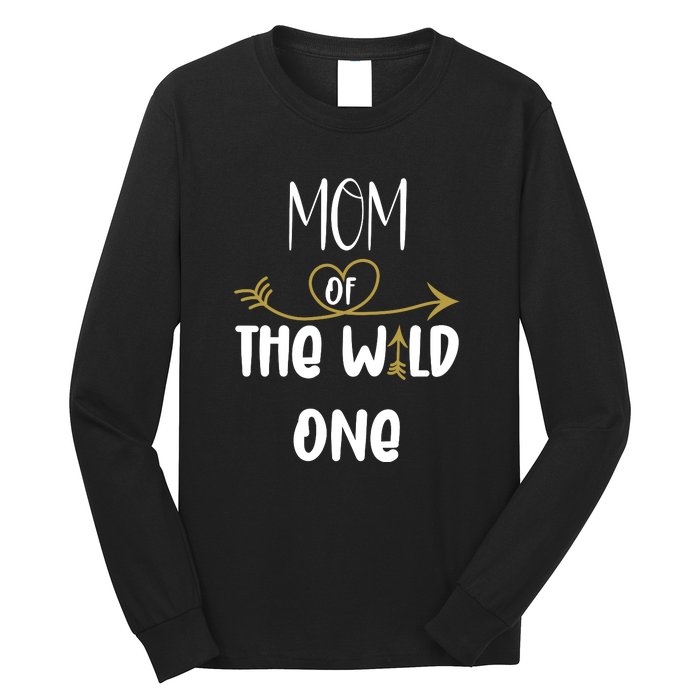 Womens Mom Of The Wild One 1st Birthday First Thing Mommy Long Sleeve Shirt