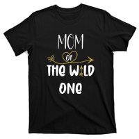 Womens Mom Of The Wild One 1st Birthday First Thing Mommy T-Shirt