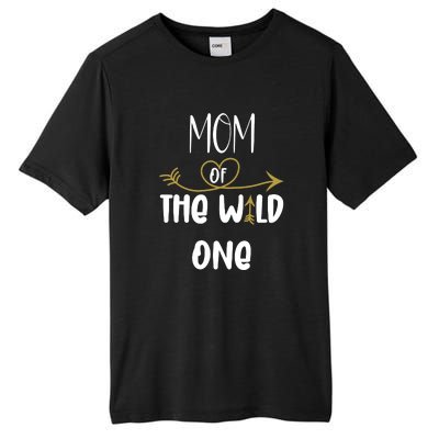 Womens Mom Of The Wild One 1st Birthday First Thing Mommy Tall Fusion ChromaSoft Performance T-Shirt