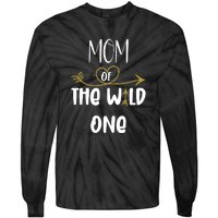 Womens Mom Of The Wild One 1st Birthday First Thing Mommy Tie-Dye Long Sleeve Shirt