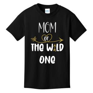 Womens Mom Of The Wild One 1st Birthday First Thing Mommy Kids T-Shirt