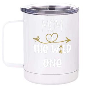 Womens Mom Of The Wild One 1st Birthday First Thing Mommy 12 oz Stainless Steel Tumbler Cup