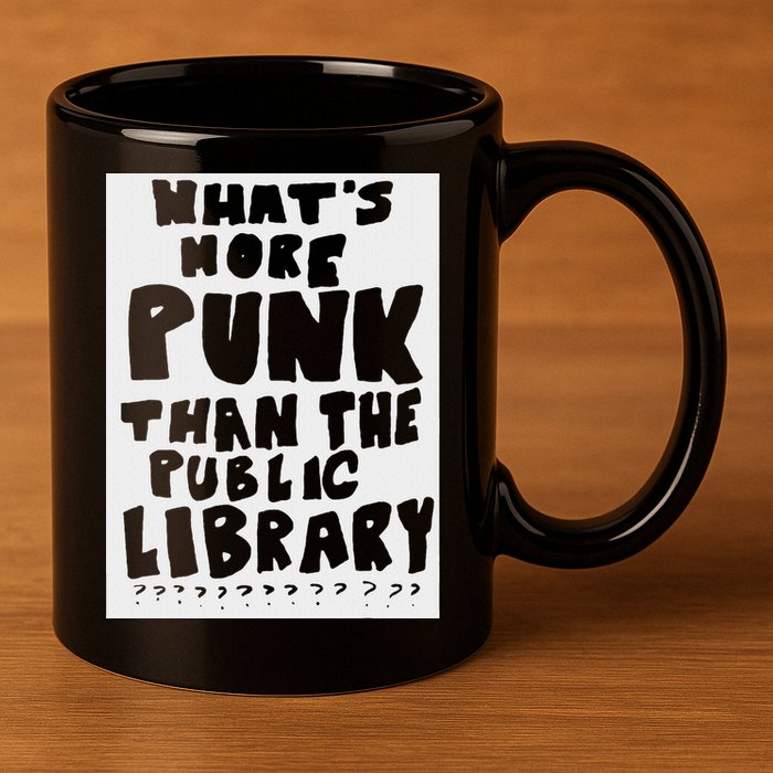 WhatS More Punk Than The Public Library Funny Saying Quote 11oz C Handle Ceramic Mug