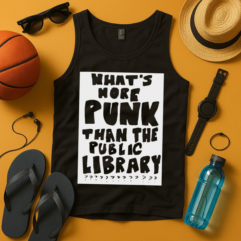 WhatS More Punk Than The Public Library Funny Saying Quote Tank Top