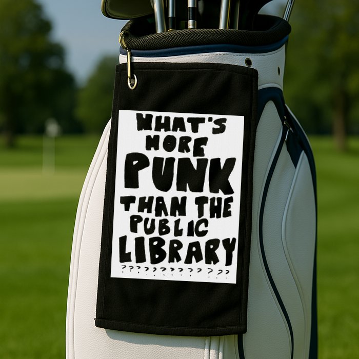 WhatS More Punk Than The Public Library Funny Saying Quote Golf Towel