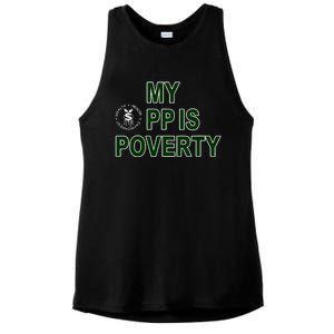 Wealthhealthenviro My Pp Is Poverty Ladies PosiCharge Tri-Blend Wicking Tank