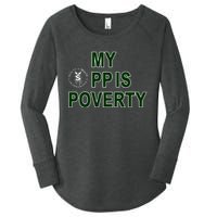 Wealthhealthenviro My Pp Is Poverty Women's Perfect Tri Tunic Long Sleeve Shirt