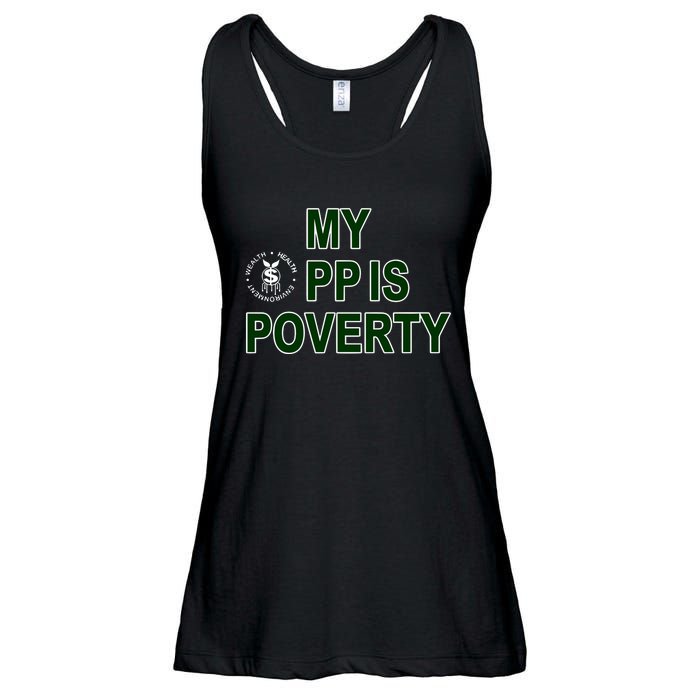 Wealthhealthenviro My Pp Is Poverty Ladies Essential Flowy Tank