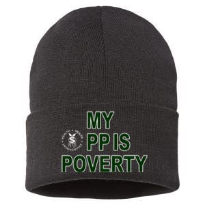 Wealthhealthenviro My Pp Is Poverty Sustainable Knit Beanie