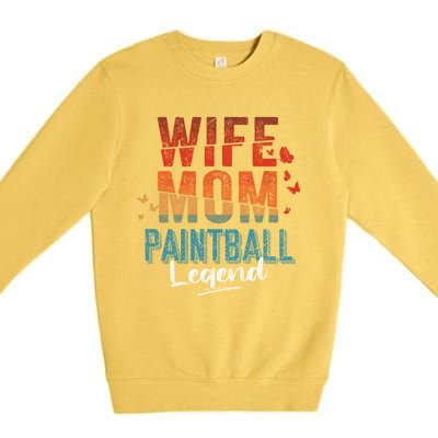 Wife Mom Paintball Legend Mother's Day Retro Vintage Cute Gift Premium Crewneck Sweatshirt