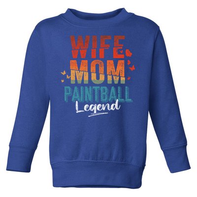 Wife Mom Paintball Legend Mother's Day Retro Vintage Cute Gift Toddler Sweatshirt