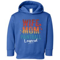 Wife Mom Paintball Legend Mother's Day Retro Vintage Cute Gift Toddler Hoodie