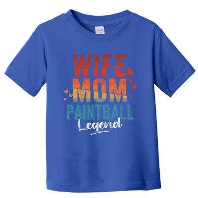 Wife Mom Paintball Legend Mother's Day Retro Vintage Cute Gift Toddler T-Shirt