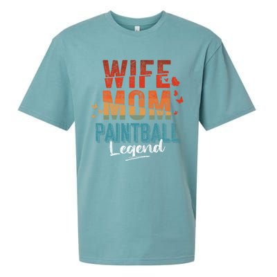 Wife Mom Paintball Legend Mother's Day Retro Vintage Cute Gift Sueded Cloud Jersey T-Shirt