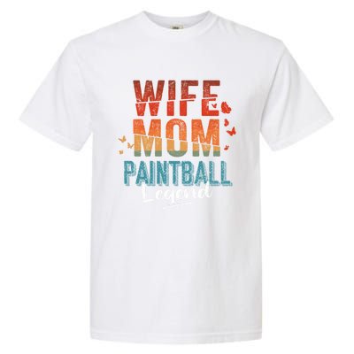 Wife Mom Paintball Legend Mother's Day Retro Vintage Cute Gift Garment-Dyed Heavyweight T-Shirt