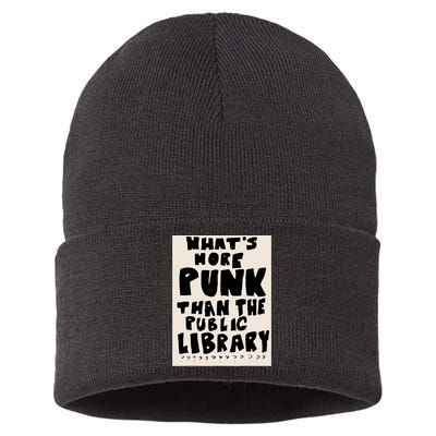 Whats More Punk Than The Public Library Sustainable Knit Beanie