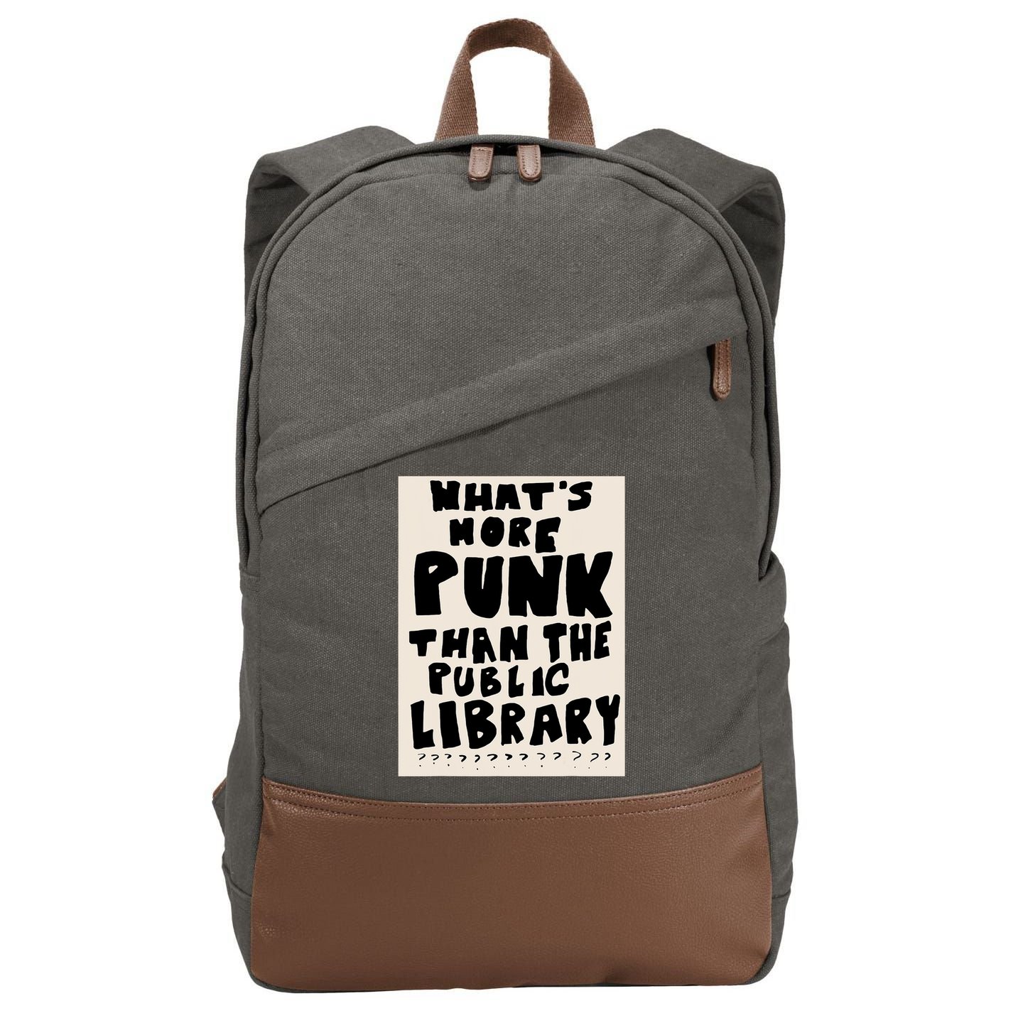 Whats More Punk Than The Public Library Cotton Canvas Backpack