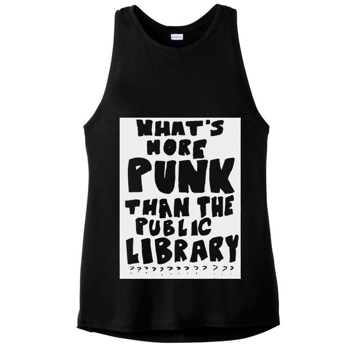 WhatS More Punk Than The Public Library Ladies PosiCharge Tri-Blend Wicking Tank