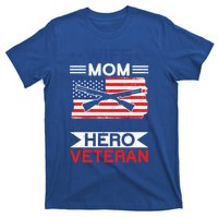 Wife Mom Protector Hero Veteran Proud American Veteran Mom Cute Gift T-Shirt