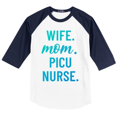 Wife Mom Picu Nurse Appreciation Cute Gift Baseball Sleeve Shirt