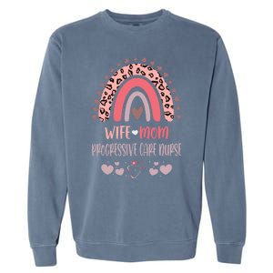 Wife Mom Progressive Care Nurse Strong As A Mother Nurse Mom Gift Garment-Dyed Sweatshirt